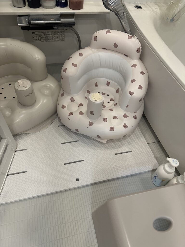 お風呂場準備